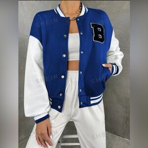 Shein Cropped Letterman Jacket